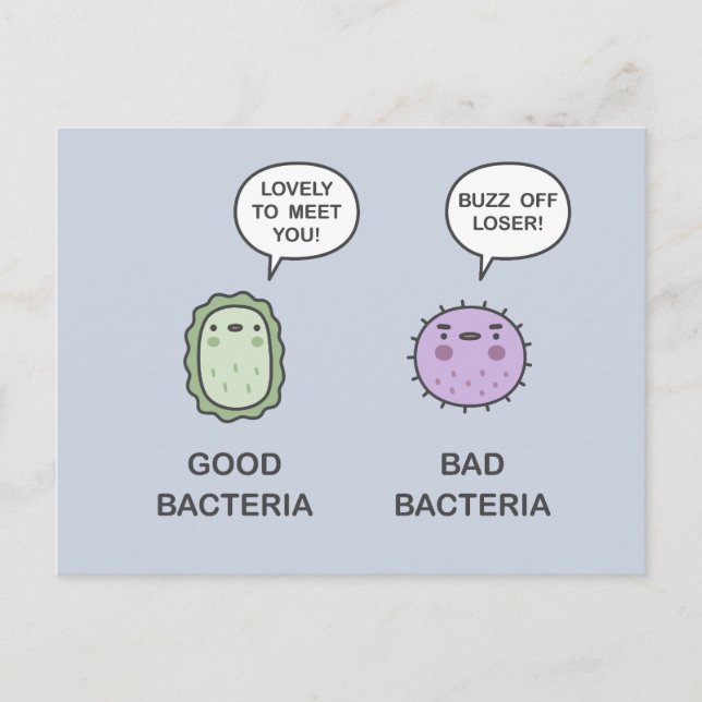 Good Bacteria, Bad Bacteria Invitation Postcard (Front)