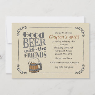 Good Beer With The Friends Invitation