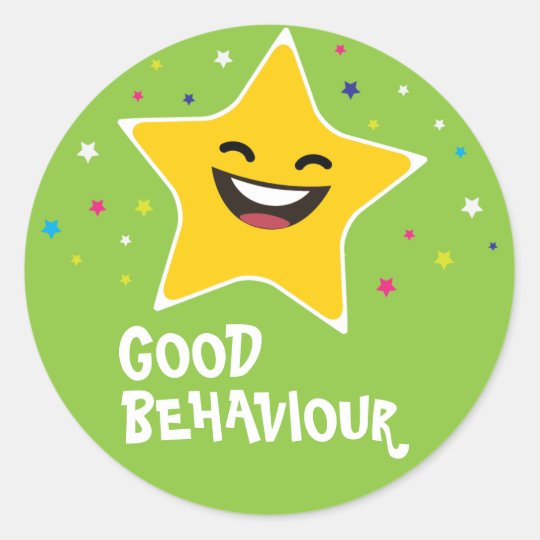 Good behaviour educational classic round sticker | Zazzle.com.au