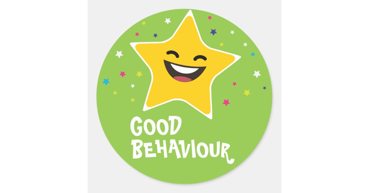 Good behaviour educational classic round sticker | Zazzle