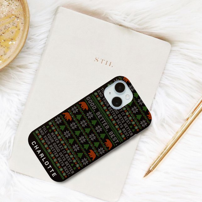 Good Better Best Never Let It Rest Christmas Quote Case-Mate iPhone Case (Creator Uploaded)