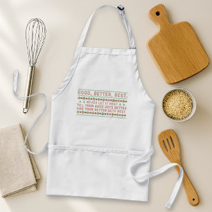 Good Better Best Never Let It Rest Christmas Quote Standard Apron