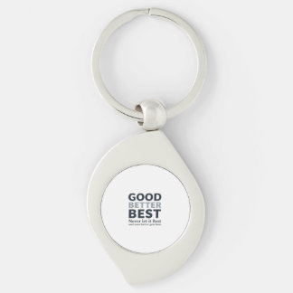 Good Better Best Never let it Rest Motivational Qu Key Ring