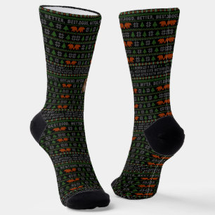 Good Better Best Ugly Christmas Costumize Photos Socks