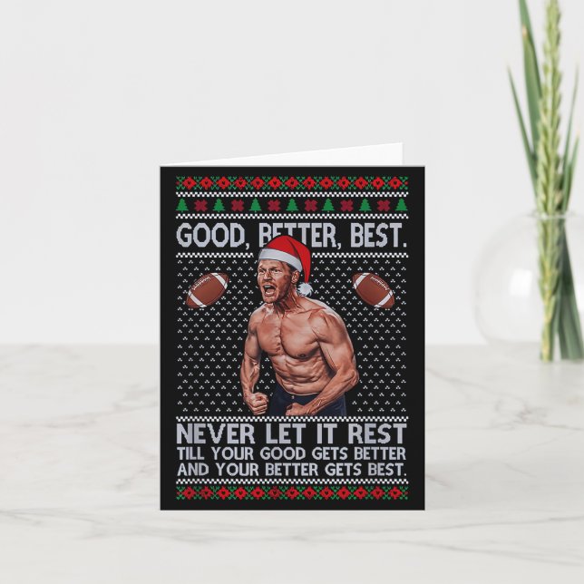 Good Better Never Let It Rest Xmas Ben Johnson  Card (Front)