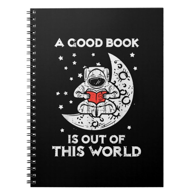 Good Book Is Out Of This World Moon Space Bookworm (Front)
