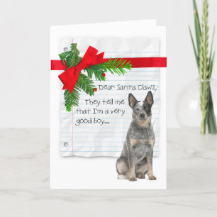 Good Boy Cattle Dog Christmas Holiday Card