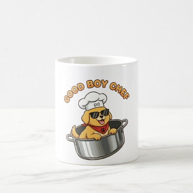 Good Boy Chef Cooking Dog Coffee Mug (Center)