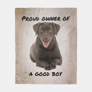 Good Boy Chocolate Lab Fleece Blanket