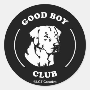 Good Boy Club Classic Round Sticker