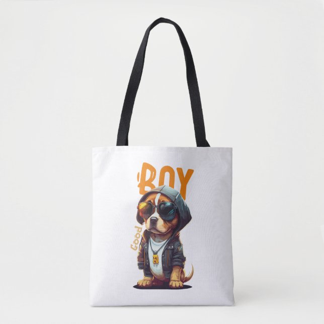 Good Boy Dog Cute Puppy Tote Bag (Front)
