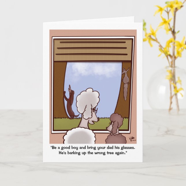 Good Boy Father's Day Folded Greeting Card (Yellow Flower)