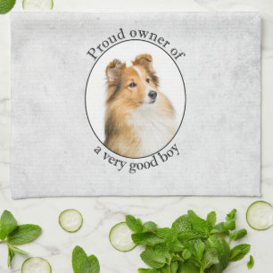 Good Boy Sheltie Tea Towel