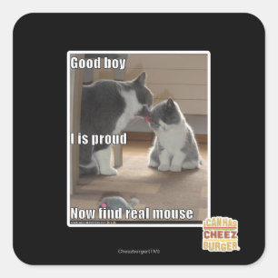 Good boy square sticker