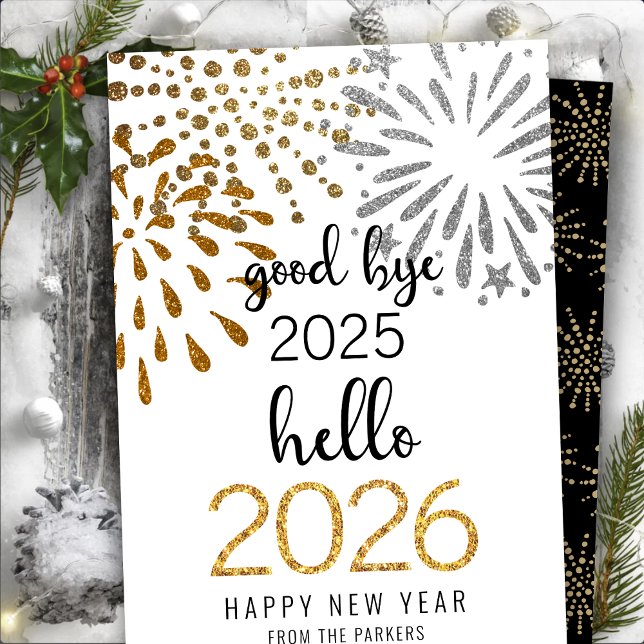Good Bye 2020 Hello 2021 | Festive Fireworks Holiday Card (Creator Uploaded)