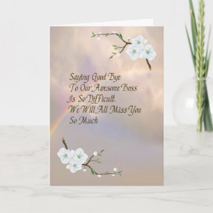 Good Bye Card for Awesome Boss Twilight Rainbow