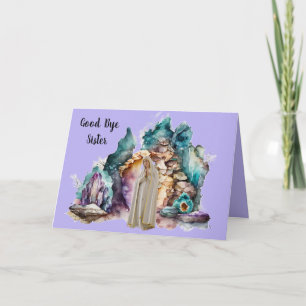 Good Bye Card to Sister Religious Statue in Grotto