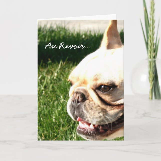 Good Bye French Bulldog Greeting Card (Front)