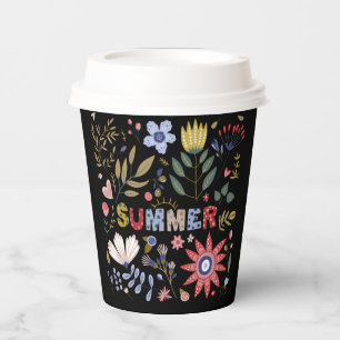 Good bye School, Hello Summer And Flowers Paper Cups