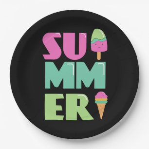 Good bye School Hello Summer Beach   Paper Plate