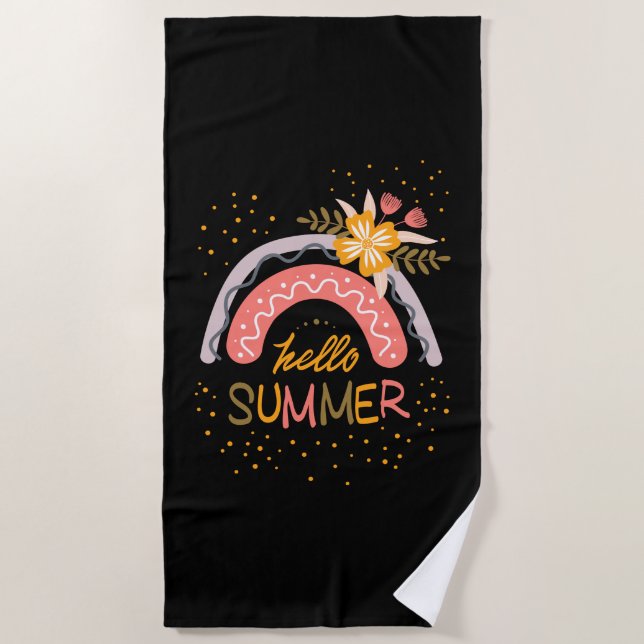 Good bye School, Hello Summer Vacation  Beach Towel (Front)