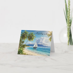 Good Bye Wish Folded Greeting Card