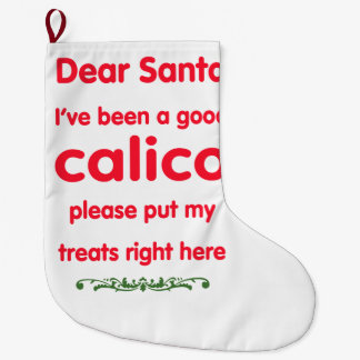 good calico large christmas stocking