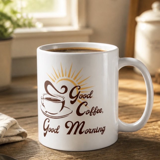 Good Coffee Good Morning Coffee Mug (Creator Uploaded)