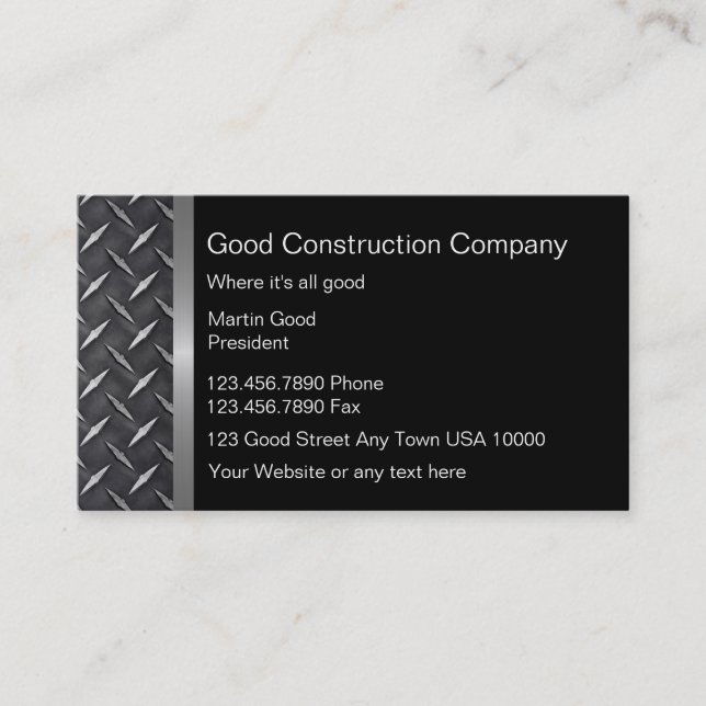 Good Construction Business Cards (Front)