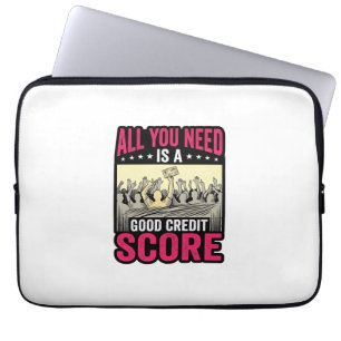 Good Credit Score Vintage Funny Finance Shirt_1 Laptop Sleeve