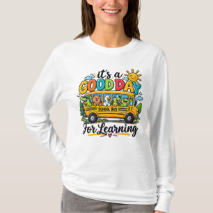 Good Day For Learning Bus Animals Sunshine T-Shirt