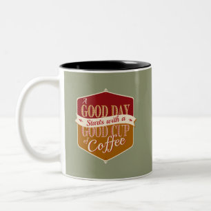 Good Day, Good Coffee Two-Tone Coffee Mug
