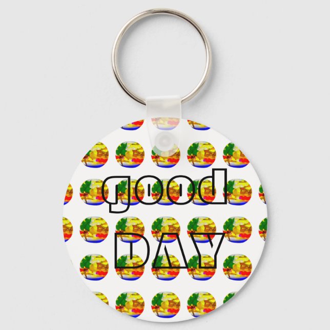 GOOD_DAY_GREEN_YELLOW KEY RING (Front)