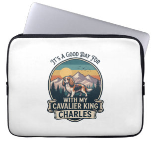 Good Day Hiking Cavalier King Charles Dog Laptop Sleeve