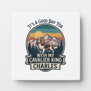 Good Day Hiking Cavalier King Charles Dog Plaque