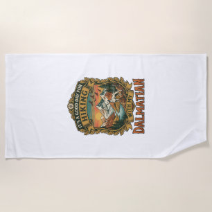 Good Day Hiking Dalmatian Dog Mountains River Beach Towel