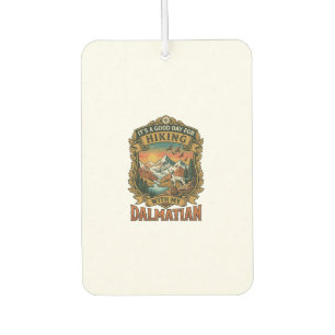 Good Day Hiking Dalmatian Dog Mountains River Car Air Freshener