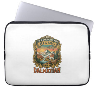 Good Day Hiking Dalmatian Dog Mountains River Laptop Sleeve