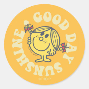 Good Day Little Miss Sunshine Classic Round Sticker
