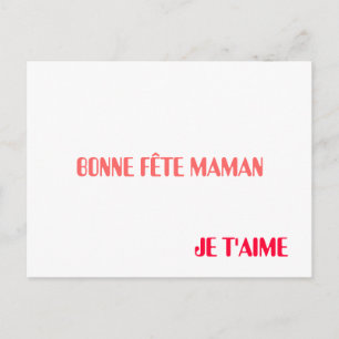 GOOD DAY MOM, I LOVE YOU POSTCARD