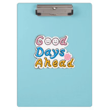 Good Days Ahead Sky Blue Clipboard – Minimal Study