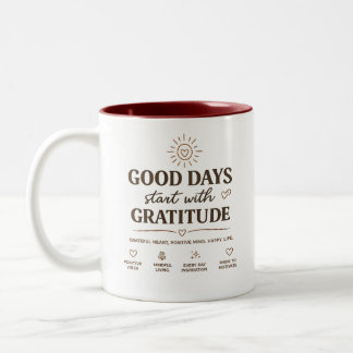 Good Days Start With Gratitude Positive Mug