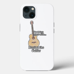 Good days start with playing the guitar. retro iPhone 13 case