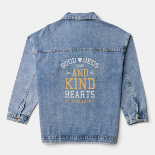 Good Deeds and Kind Hearts St. Nicholas Day Denim Jacket