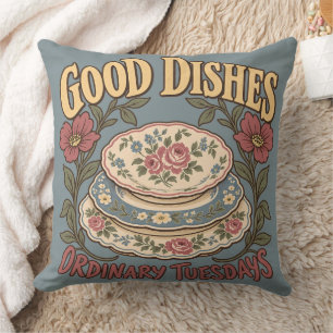 Good Dishes Ordinary Tuesdays Floral China Cushion