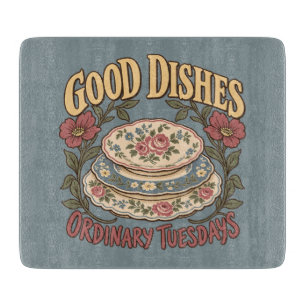 Good Dishes Ordinary Tuesdays Floral China Cutting Board