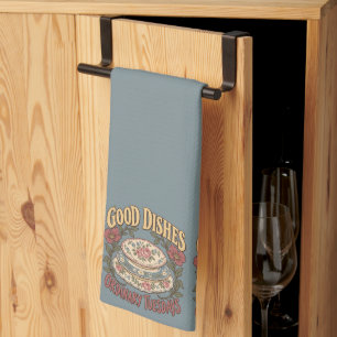 Good Dishes Ordinary Tuesdays Floral China Tea Towel
