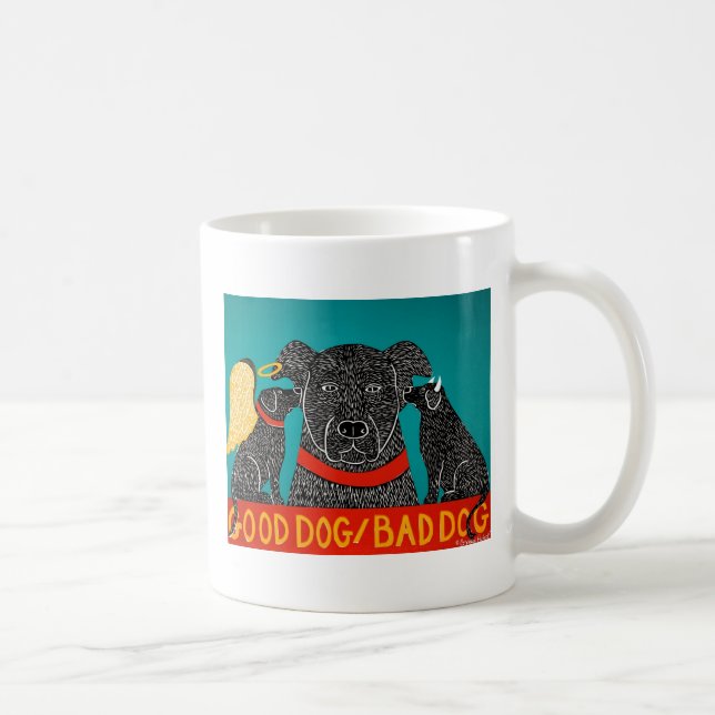 Good Dog Bad Dog Mug-Stephen Huneck Coffee Mug (Right)
