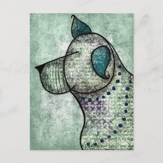 Good Dog Hears A Treat Postcard (Front)