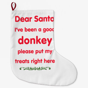 good donkey large christmas stocking